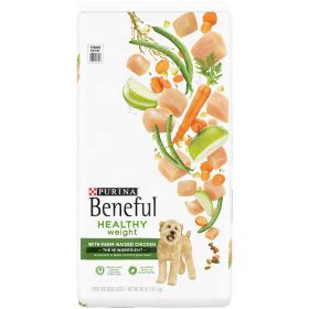 Purina Beneful Healthy Weight Dry Dog Food Farm Raised Chicken 40 lb Bag