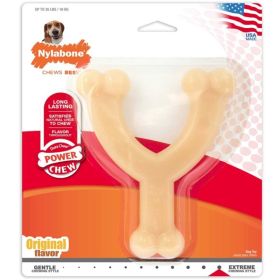 Nylabone Dura Chew Wishbone (Option: Original Flavor  Wolf  For Dogs 2635 lbs)