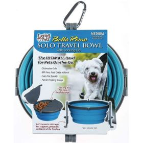 Loving Pets Bella Roma Blue Travel Bowl (Option: 1 count  Medium)