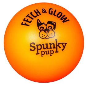 Spunky Pup Fetch and Glow Ball Dog Toy Assorted Colors (Option: Medium  1 count)