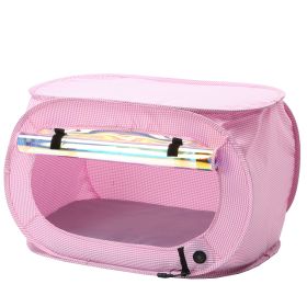 Pet Life "Enterlude" Electronic Heating Lightweight and Collapsible Pet Tent (Color: Pink)