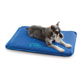 Coolin' Comfort Bed Blue Medium 22 X 32 Inches (size: medium-22lx32wx1.5hin.)